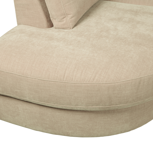 vtwonen 1-zits bank element ronde hoek links Family - Polyester - Zand - 85x93x98 - vtwonen shop