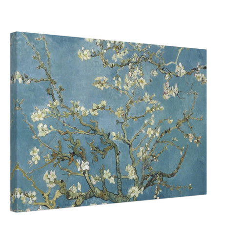 Artfulprints Canvas Vincent van Gogh - Amandelbloesem canvas - 60x40 cm - Blauw