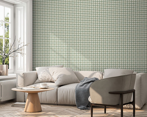 Sanders & Sanders behang ruitjes groen - 53 cm x 10 m - 641024