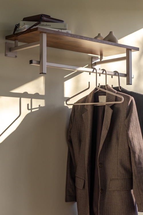 Spinder Design kapstok Simplon - Silky Taupe - Roede - Hoedenplank
