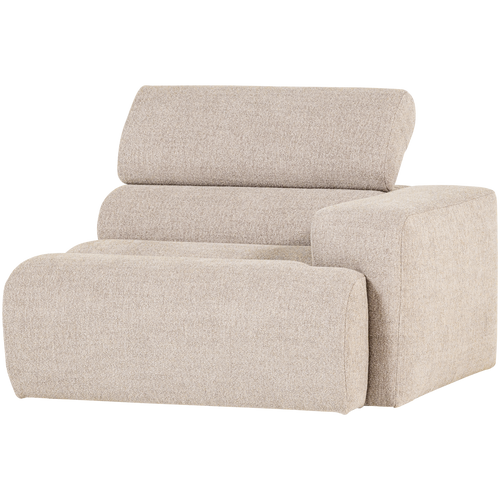 WOOOD 1-zits element bank arm rechts Novi - Polyester - Naturel - 86x109x113