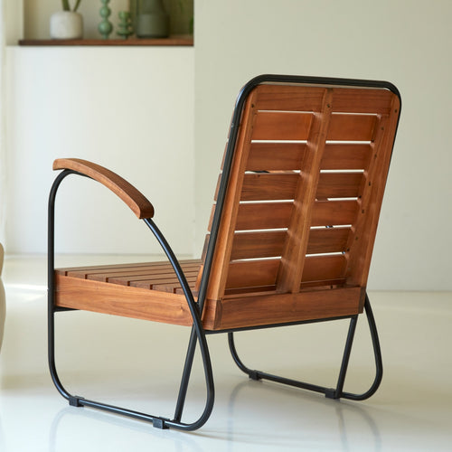 Tikamoon Fauteuil van massief acacia - Naturel - vtwonen shop