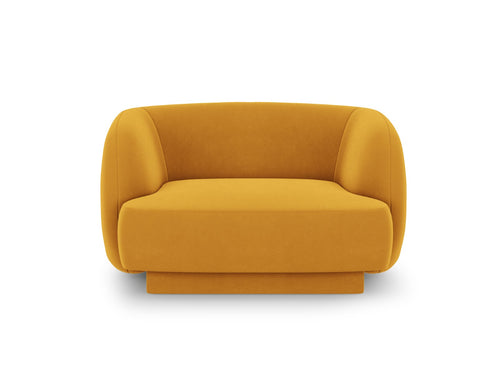 Micadoni Fauteuil Miley flueel, geel - 90x103x70cm