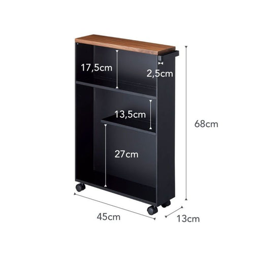 Yamazaki Badkamer Trolley - Tower - Zwart - vtwonen shop