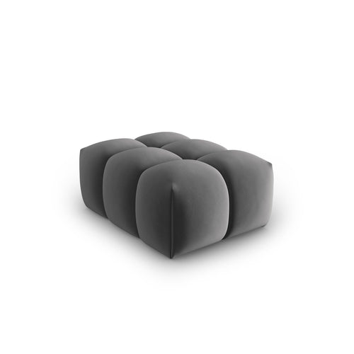 Cosmopolitan Design - Poef Verona flueel warm grijs - 85x60x40cm