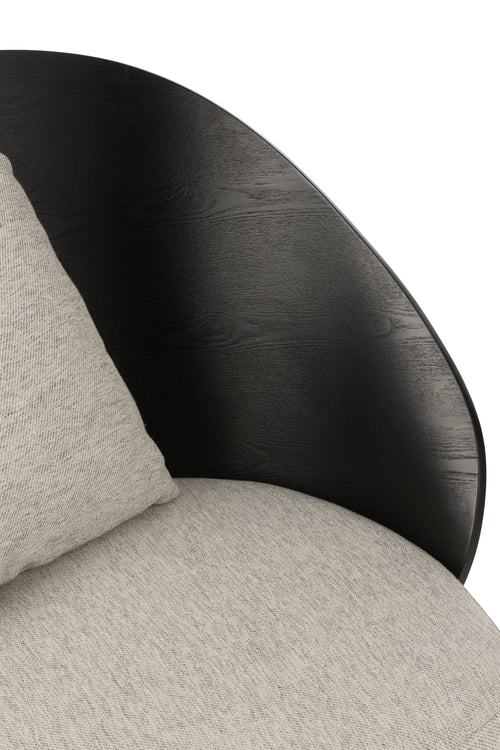 J-Line stoel Lone - hout/metaal - zwart/grijs - vtwonen shop