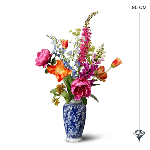 Madame Fleurie zijden boeket Floral Symphony Grande - Eclectic style - met vaas - vtwonen shop