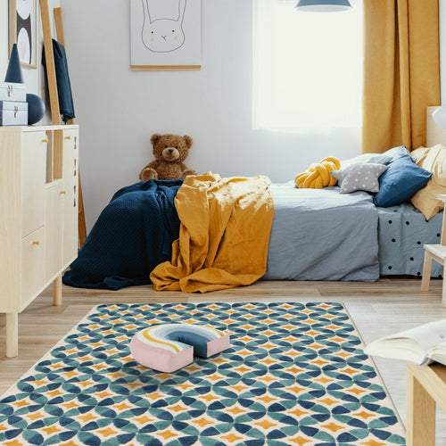 AFK Living vloerkleed Lisbonne - voor binnen en buiten - blauw - 120 x 170 cm