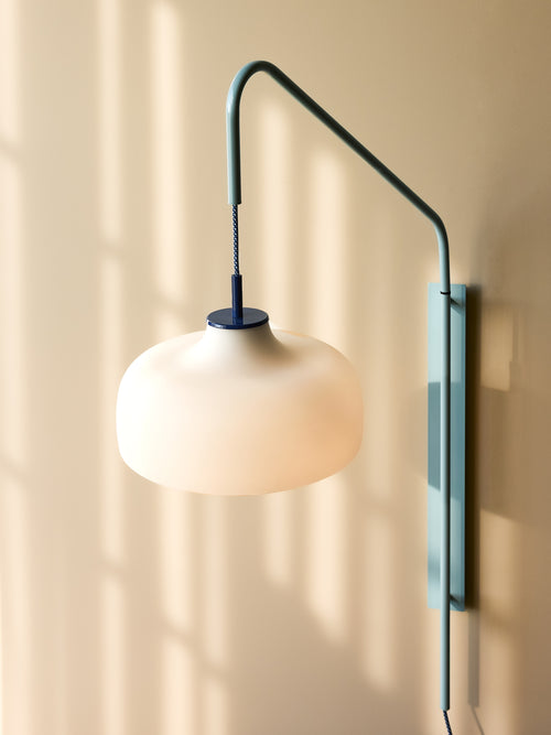 Hübsch wandlamp Current - glas/ijzer - 71x30xh111cm