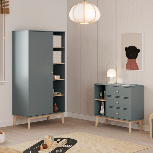 Calicosy - SIMON Garderobe - Wit - 90x52x181 cm