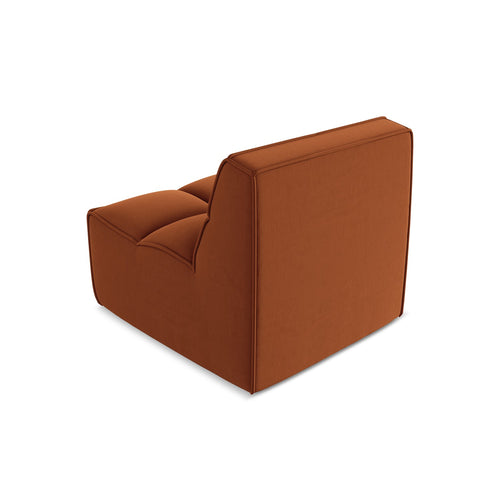 LaMiaSofa Bankmodule midden Belluno - velours - terracotta - 80x93x75