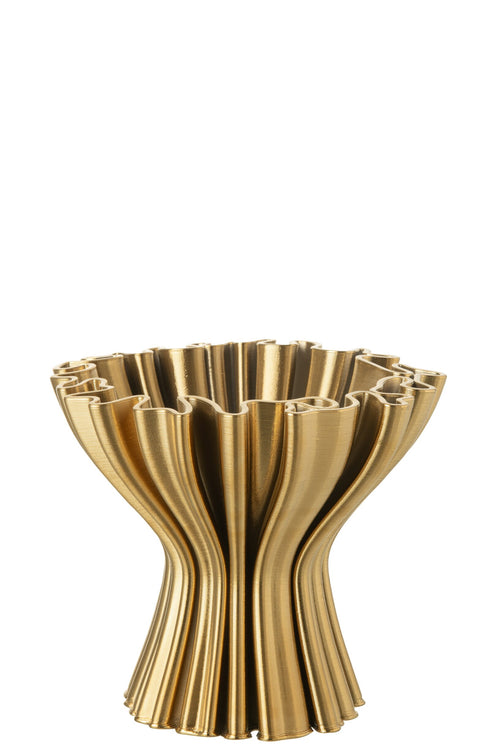 J-Line vaas 3D Print Onregelmatig Breed - porselein - goud