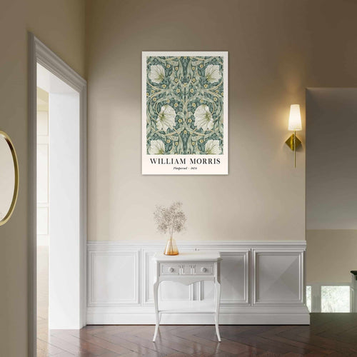 Artfulprints Poster met Lijst William Morris - Pimpernel 1876   - 70x100 cm - Groen