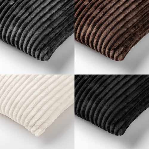 Dutch Decor - KUSSENSET - 4-delig - Corduroy Quartet - 45x45 cm - inclusief binnenkussens - zwart, wit, bruin, antraciet - vtwonen shop
