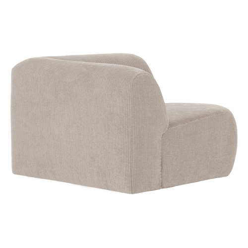 WOOOD hoekelement recht Mojo Base - Ribstof - Ecru - 74x105x105