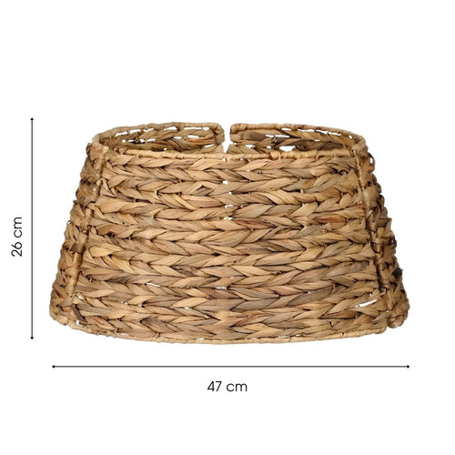 Mica Decorations Kerstboomrok H26 x D47 cm - Kerstboommand - Bruin - Gevlochten Zeegras