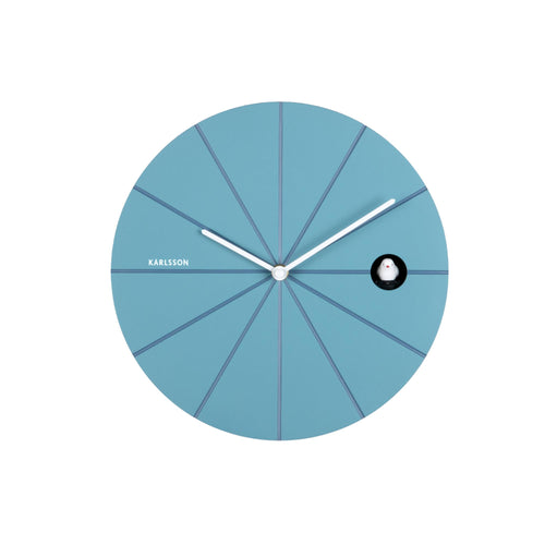 Karlsson wandklok Destacado Cuckoo - blauw - Ø28cm - vtwonen shop
