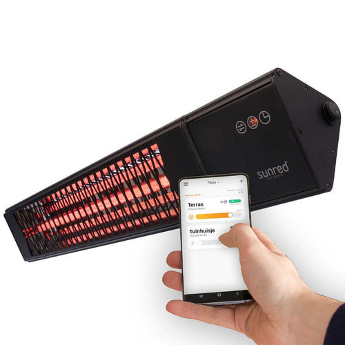 Sunred heater OutTrade Dark triangle smart muur heater 2500 Watt - vtwonen shop
