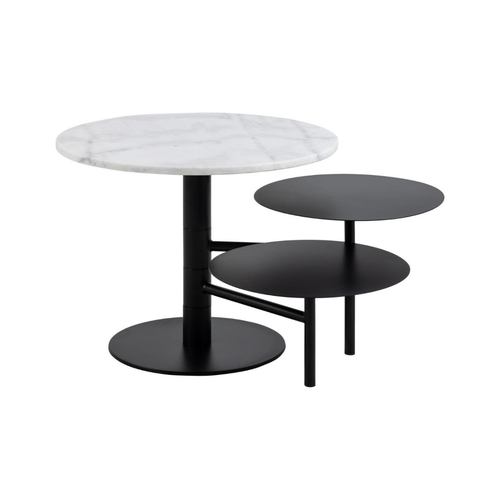 Rebellenclub Salontafel Zulia - ø60 - Wit Marmer - vtwonen shop