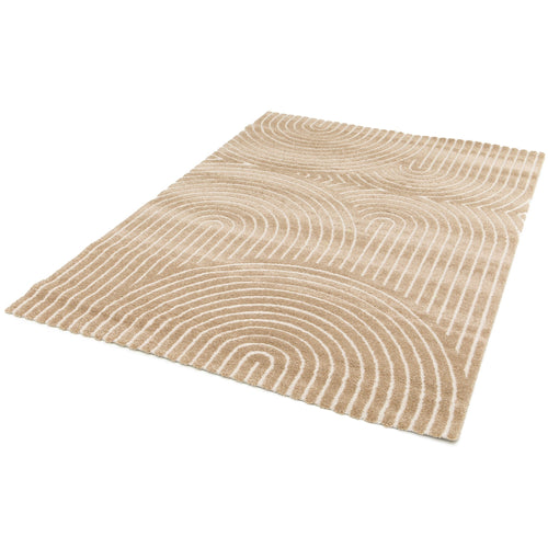 AFK Living vloerkleed Groove - reliëfeffect - kastanje - 200 x 290 cm