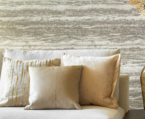 JARED - kussenhoes 45x45 cm - leerlook - effen kleur - Irish Cream - beige