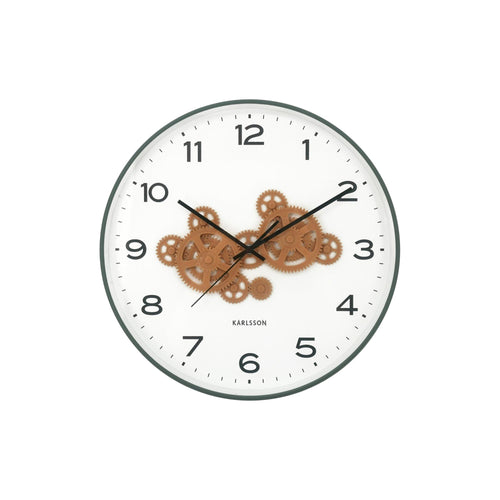 Karlsson wandklok Open Gear - groen - Ø40cm - vtwonen shop