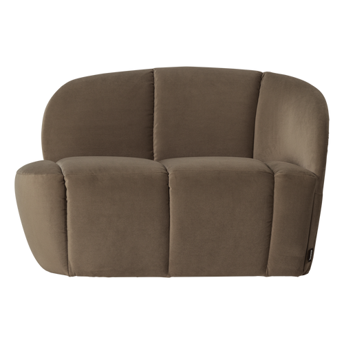 WOOOD 2-zits bankje rechts Mojo - Velvet - Taupe - 73x112x77