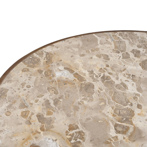 DÉJA Living Salontafel Juuka - Donkerbruin Marmer - Ø80cm