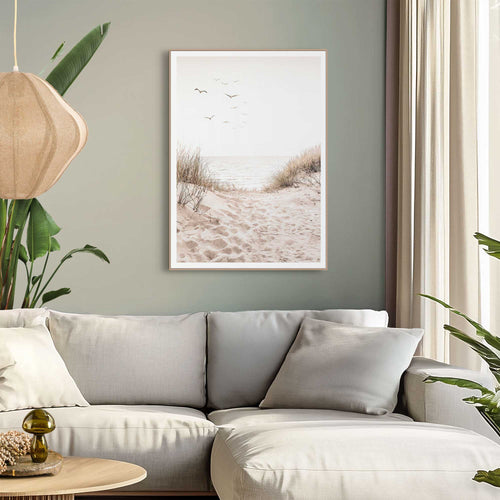 Reinders Dunepath schilderij -  beige - woonkamer - 70x50cm
