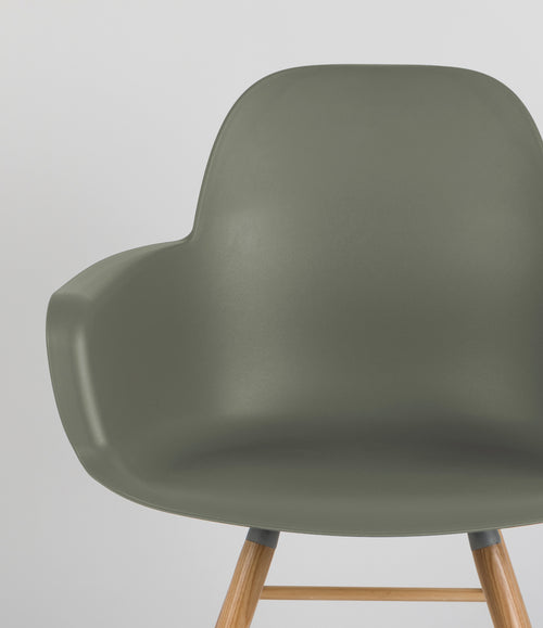 Zuiver Albert Kuip Eetkamerstoelen met armleuning Groen - Set van 2 - vtwonen shop