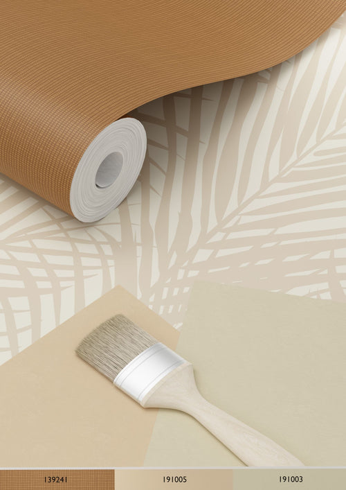 ESTAhome behang palmbladeren lichtbeige - 53 cm x 10.05 m - 139430