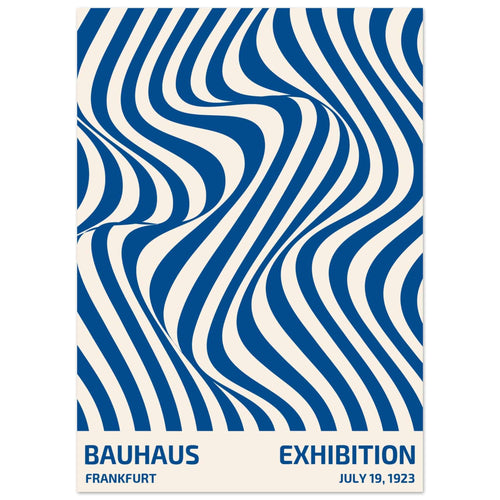 Artfulprints  Bauhaus - Exhibition Frankfurt blue   poster 50x70 cm - vtwonen shop