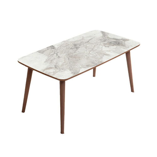 Calicosy - Salontafel LIORA - Wit marmereffect 100x54x45 cm