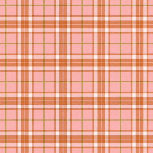 ESTAhome behang ruiten roze en terracotta - 50 x 900 cm - 132029
