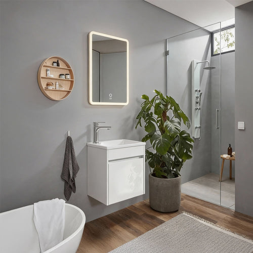 Home Deluxe Badkamermeubel BORKUM - MDF wit