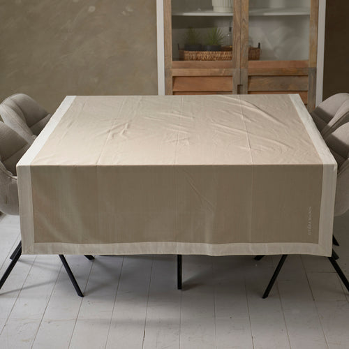 Rivièra Maison Classic Table Cloth flax 270x150 - Katoen - Flax - vtwonen shop