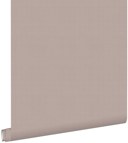 ESTAhome behang linnenstructuur oudroze - 53 cm x 10.05 m - 139239