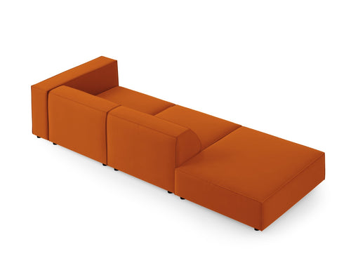Cosmopolitan Design linker bank Arendal 4-zits, flueel, terracotta - 102x262x70cm