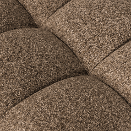 WOOOD hocker Allure - Geweven Stof - Donkerbruin Melange - vtwonen shop