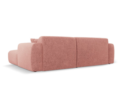 Cosmopolitan Design linker hoekbank Nolio 4-zits, chenille, roze - 170x235x72cm