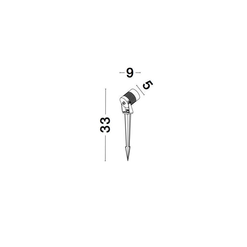 Merano Courtenay 33cm buitenpen zwart aluminium, glas LED 5W 378Lm 3000K IP65