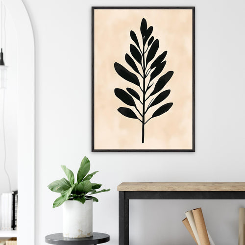 Artfulprints Poster Boho – Bold leaf   - 50x70 cm - beige