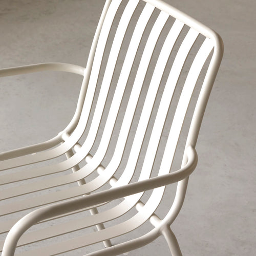 Tikamoon Metalen fauteuil in crèmekleur - Beige