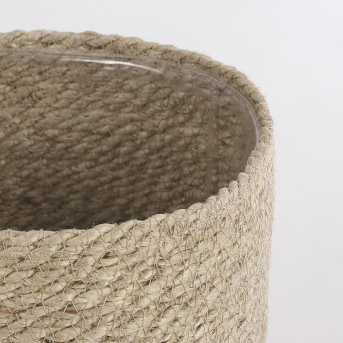 Mica Decorations Atlantic Plantenmand - H20 x Ø20 cm - Jute - Crème