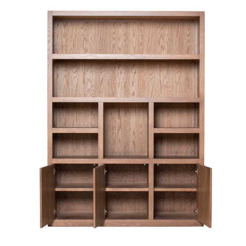 DÉJA Living Wandkast Liam Bruin Hout - 160x46x220cm - vtwonen shop