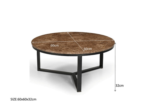 Livingfurn salontafel Emperador - 60cm - marmer