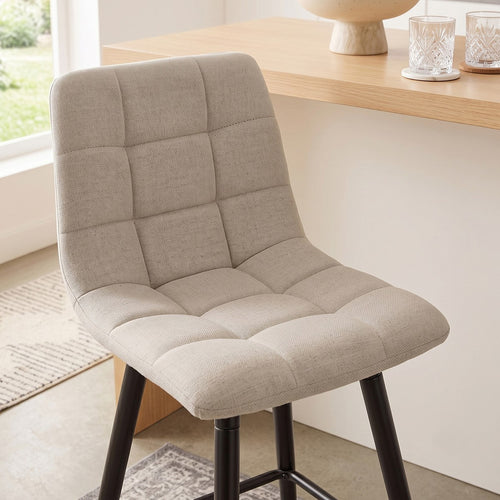 Calicosy - Set van 2 krukken SIA - Beige 51x42x94 cm