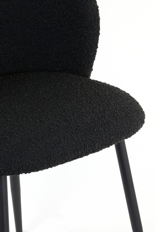 Light & Living eetkamerstoel ELYNA - 56x55x79cm - zwart - Set van 2