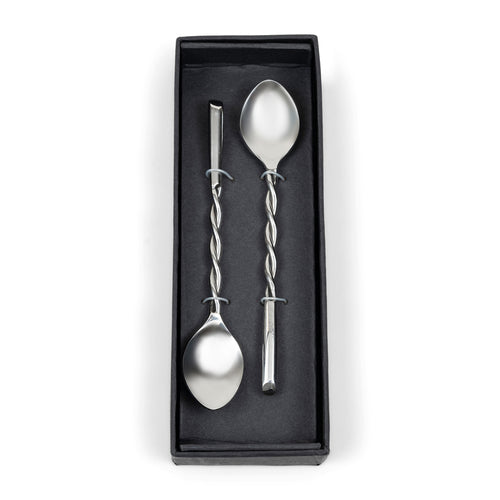 Rivièra Maison RM Twisted Spoons 2 pieces - Roestvrij Staal - Zilver - vtwonen shop