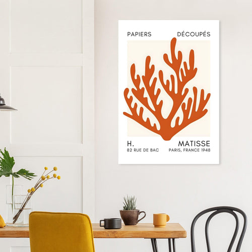 Artfulprints  Matisse – Coral harmony orange   poster 70x100 cm - vtwonen shop